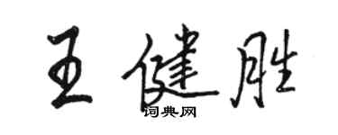 骆恒光王健胜行书个性签名怎么写