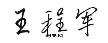 骆恒光王程军行书个性签名怎么写