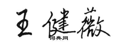 骆恒光王健薇行书个性签名怎么写