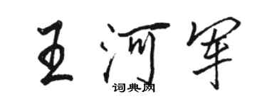 骆恒光王河军行书个性签名怎么写