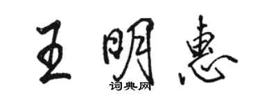 骆恒光王明惠行书个性签名怎么写