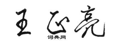 骆恒光王正亮行书个性签名怎么写