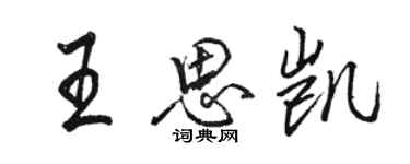 骆恒光王思凯行书个性签名怎么写