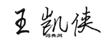 骆恒光王凯侠行书个性签名怎么写
