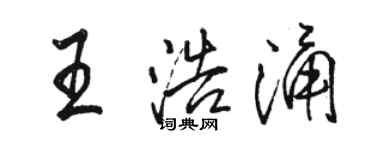骆恒光王浩涌行书个性签名怎么写