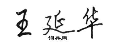 骆恒光王延华行书个性签名怎么写