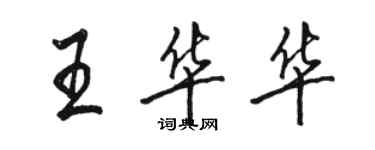 骆恒光王华华行书个性签名怎么写