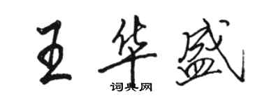 骆恒光王华盛行书个性签名怎么写