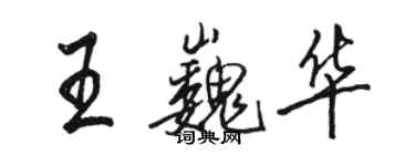 骆恒光王巍华行书个性签名怎么写