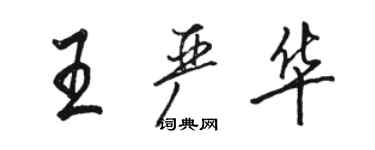 骆恒光王严华行书个性签名怎么写