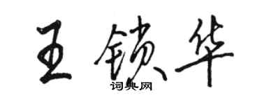 骆恒光王锁华行书个性签名怎么写