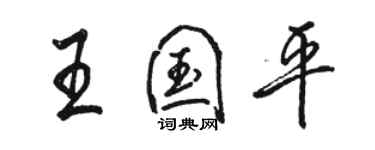 骆恒光王国平行书个性签名怎么写