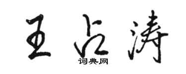 骆恒光王占涛行书个性签名怎么写