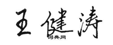 骆恒光王健涛行书个性签名怎么写
