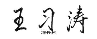 骆恒光王习涛行书个性签名怎么写