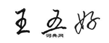 骆恒光王五好行书个性签名怎么写