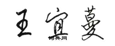 骆恒光王宜蔓行书个性签名怎么写