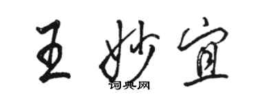 骆恒光王妙宜行书个性签名怎么写