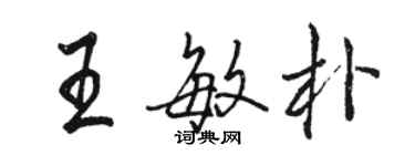 骆恒光王敏朴行书个性签名怎么写