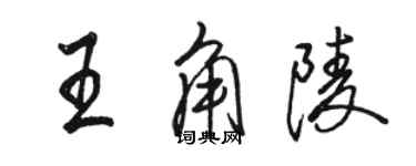 骆恒光王角陵行书个性签名怎么写