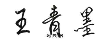 骆恒光王青墨行书个性签名怎么写