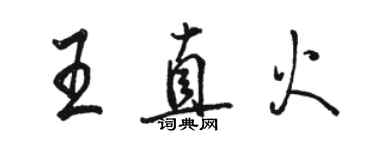 骆恒光王直火行书个性签名怎么写