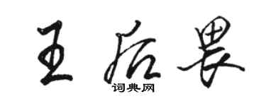 骆恒光王后畏行书个性签名怎么写