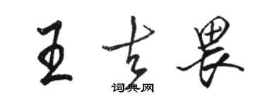 骆恒光王去畏行书个性签名怎么写