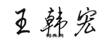骆恒光王韩宏行书个性签名怎么写