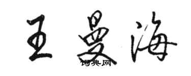 骆恒光王曼海行书个性签名怎么写