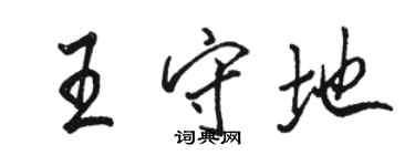 骆恒光王守地行书个性签名怎么写