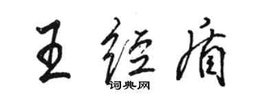 骆恒光王经盾行书个性签名怎么写