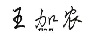 骆恒光王加农行书个性签名怎么写