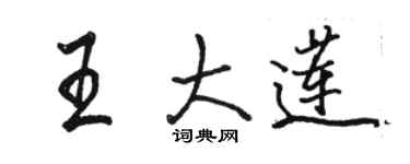 骆恒光王大莲行书个性签名怎么写