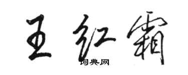 骆恒光王红霜行书个性签名怎么写