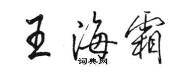骆恒光王海霜行书个性签名怎么写