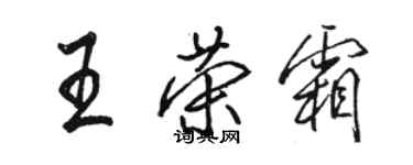 骆恒光王荣霜行书个性签名怎么写