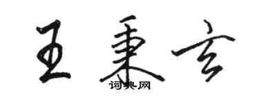 骆恒光王秉玄行书个性签名怎么写