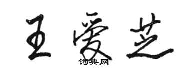 骆恒光王爱芝行书个性签名怎么写