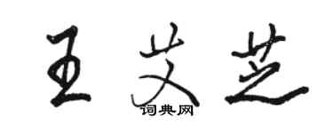 骆恒光王艾芝行书个性签名怎么写