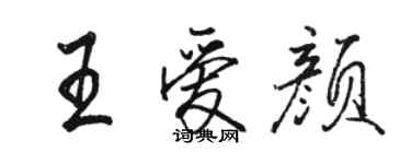 骆恒光王爱颜行书个性签名怎么写