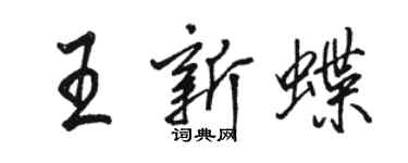骆恒光王新蝶行书个性签名怎么写