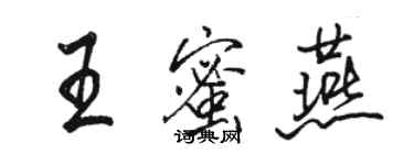 骆恒光王蜜燕行书个性签名怎么写