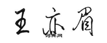 骆恒光王亦眉行书个性签名怎么写