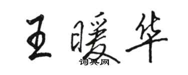 骆恒光王暖华行书个性签名怎么写