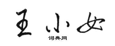 骆恒光王小女行书个性签名怎么写