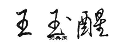 骆恒光王玉醒行书个性签名怎么写