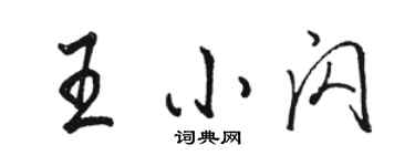 骆恒光王小闪行书个性签名怎么写