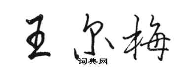 骆恒光王尔梅行书个性签名怎么写