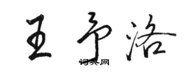 骆恒光王予洛行书个性签名怎么写